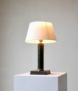Stitched Leather-Bound Desk Lamp in the Manner of Jacques Adnet
