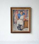 Georges Lucien Guyot (1885-1972), Butcher At His Stall, Oil On Canvas