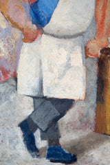 Georges Lucien Guyot (1885-1972), Butcher At His Stall, Oil On Canvas