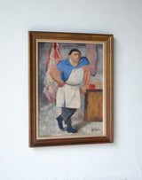 Georges Lucien Guyot (1885-1972), Butcher At His Stall, Oil On Canvas