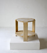 Crackled French Art Deco Side Table