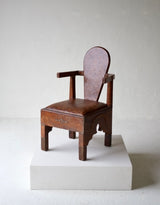 French Moorish Inspired Studded Leather Armchair