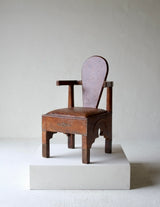 French Moorish Inspired Studded Leather Armchair