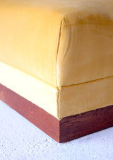 French 1940's Yellow Velvet Daybed - On Hold