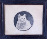 French School Patel Cat Drawing, 1922