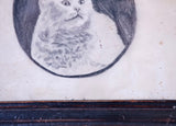 French School Patel Cat Drawing, 1922