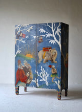 1920’s Italian Cabinet with Painted Figures from Corriere dei Piccoli