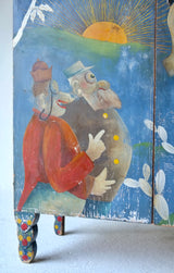 1920’s Italian Cabinet with Painted Figures from Corriere dei Piccoli