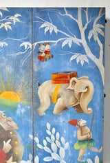 1920’s Italian Cabinet with Painted Figures from Corriere dei Piccoli