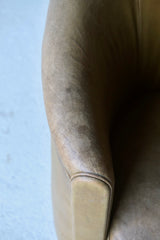 French Art Deco Leather Sofa