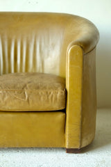 French Art Deco Leather Sofa