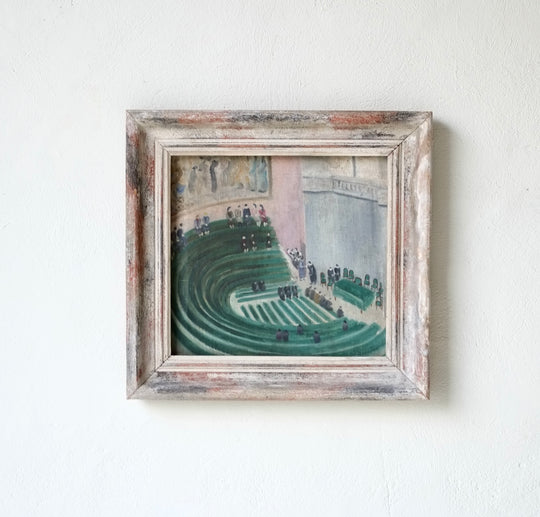 At the Hemicycle, Early 20th Century French School Oil on Canvas