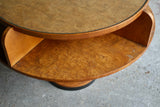 Art Deco Burr Walnut Pedestal Table