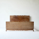 French Art Deco Cerused Oak Double Bed
