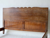 French Art Deco Cerused Oak Double Bed