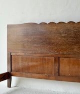 French Art Deco Cerused Oak Double Bed