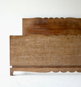 French Art Deco Cerused Oak Double Bed