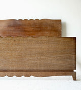 French Art Deco Cerused Oak Double Bed
