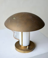 French Brass & Glass Art Deco Desk Lamp