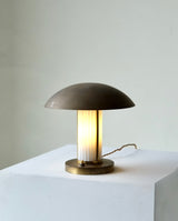 French Brass & Glass Art Deco Desk Lamp