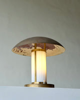 French Brass & Glass Art Deco Desk Lamp