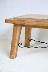 French Limed Oak & Travertine Coffee Table - £650 + VAT