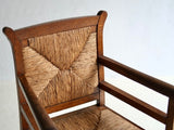 Arts & Crafts Style Oak & Rush Armchair