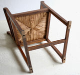 Arts & Crafts Style Oak & Rush Armchair