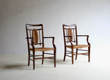 Pair Of Art Nouveau Rush Armchairs - On Hold