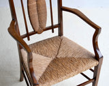 Pair Of Art Nouveau Rush Armchairs - On Hold