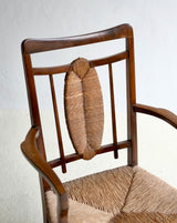 Pair Of Art Nouveau Rush Armchairs - On Hold