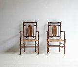 Pair Of Art Nouveau Rush Armchairs - On Hold