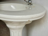 Early 20th Century French Oval Pedestal Sink