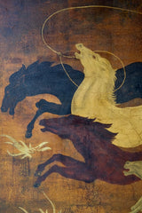 La Conquête des chevaux, Oil On Panel