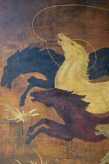 "La Conquête des chevaux",  Oil On Board
