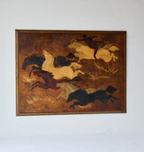 "La Conquête des chevaux",  Oil On Board