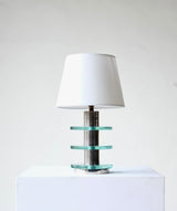 Art Deco Glass & Chrome Desk Lamp