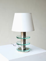 Art Deco Glass & Chrome Desk Lamp