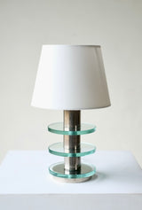 Art Deco Glass & Chrome Desk Lamp