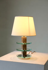 Art Deco Glass & Chrome Desk Lamp