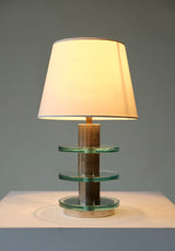 Art Deco Glass & Chrome Desk Lamp