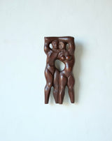 Brutalist Figurative Carved Wooden Sculpture