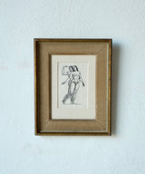 Framed Engraving Depicting Two Nude Figures