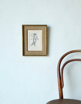 Framed Engraving Depicting Two Nude Figures
