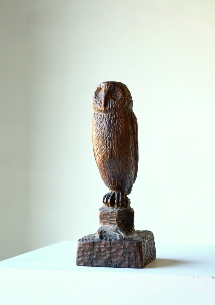 Carved Owl Sculpture