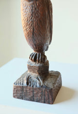 Carved Owl Sculpture