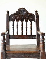 17th Century Carved Shell Wainscot Chair