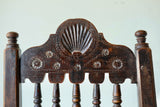 17th Century Carved Shell Wainscot Chair