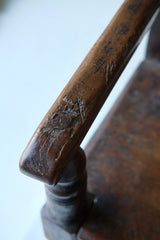 17th Century Carved Shell Wainscot Chair