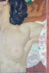 Émile Aubry(1880-1964) ,Woman Among Satyrs, Oil on canvas